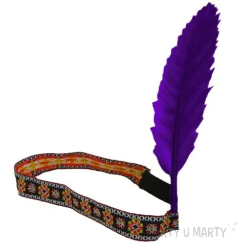 opaska elastyczna party indianin fioletowy