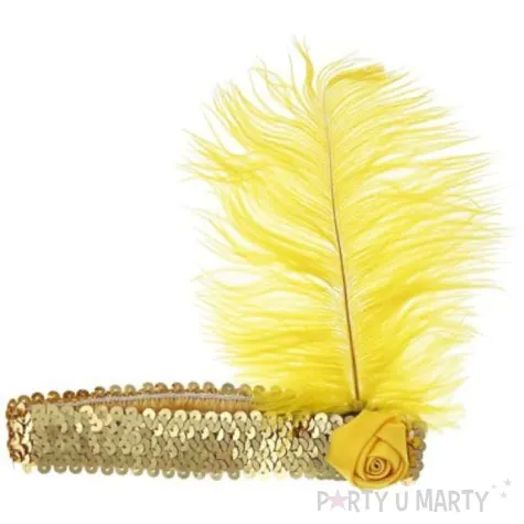 opaska elastyczna party retro zlota