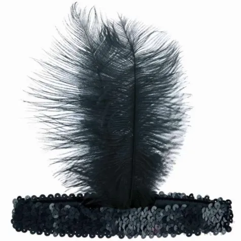 opaska elastyczna retro kabaret czarny godan