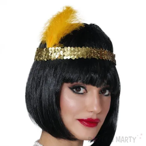 opaska elastyczna retro lata 20 zloty guirca