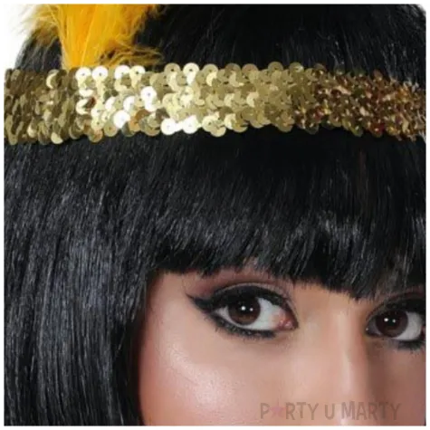 opaska elastyczna retro lata 20 zloty guirca