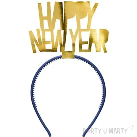 opaska happy new year zlota partydeco 1 szt