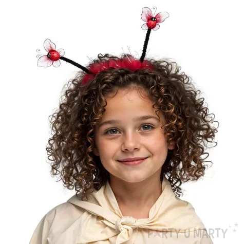 opaska na glowe dodatek do stroju na karnawal biedronka czulki