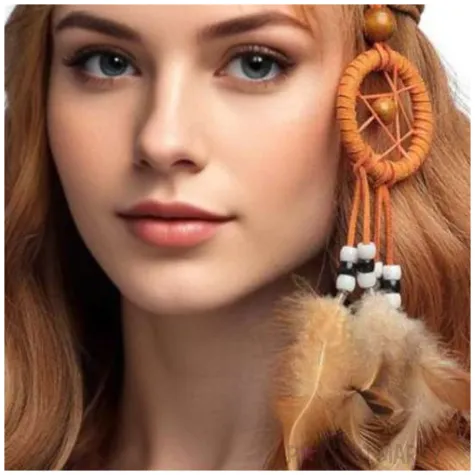 opaska na glowe z lapaczem snow dodatek do stroju indianki na karnawal