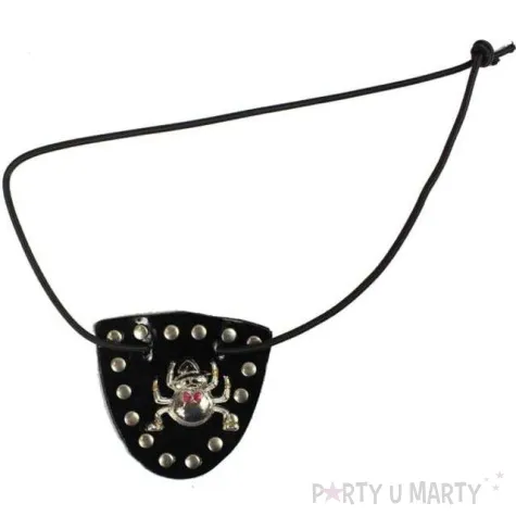 opaska na oko party halloween z pajakiem czarna godan