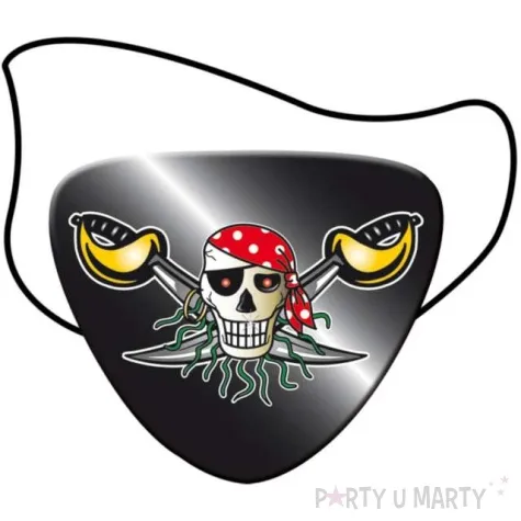 opaska na oko piracka czaszka folat 8 szt