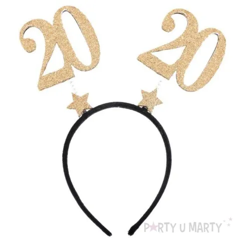 opaska party 20 urodziny czarno zlote santex