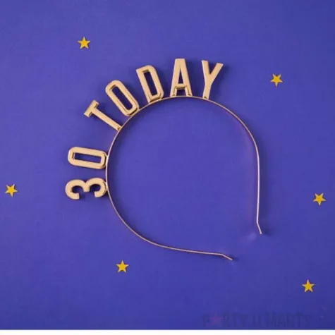 opaska party 30 today zlota partydeco