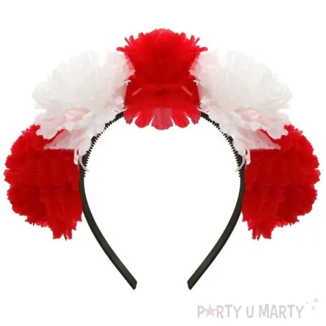 opaska party 5 roz bialy czerwony godan