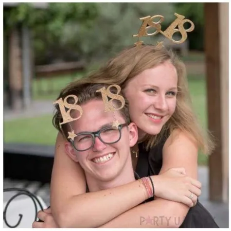 opaska party 80 urodziny czarno zlota santex