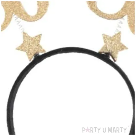 opaska party 80 urodziny czarno zlota santex