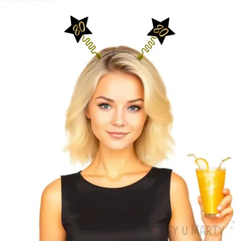 opaska party 80 urodziny gwiazdki