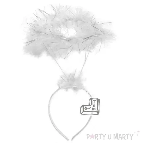 opaska party aureola anielska biala