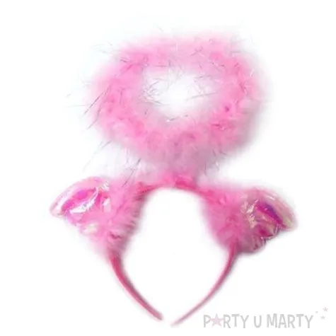 opaska party aureola anielska rozowa