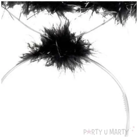 opaska party aureola z piorek czarna boland