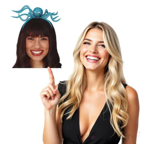 opaska party brokatowa osmiornica guirca