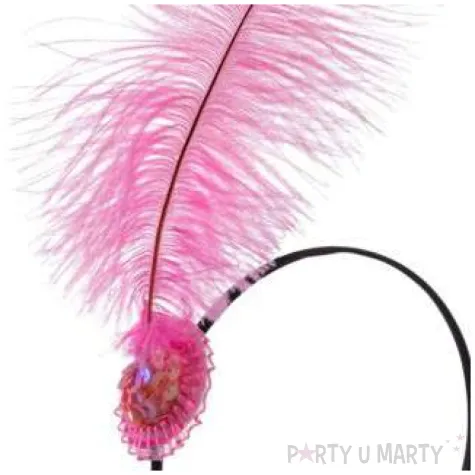 opaska party charleston z piorkiem rozowa carnival toys