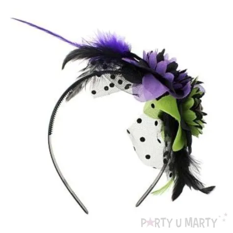 opaska party chryzantemy i czaszki