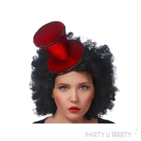 opaska party cylinder czerwony