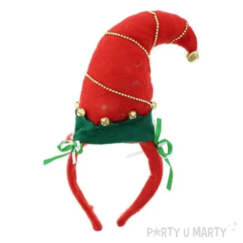 opaska party czapka elfa z dzwoneczkami 11x19 cm