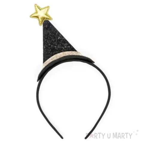 opaska party czarodziejska czarno zlota partypal