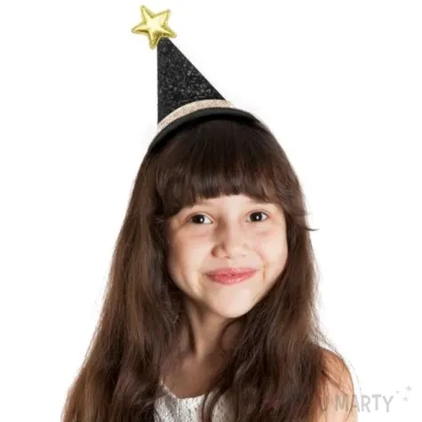 opaska party czarodziejska czarno zlota partypal