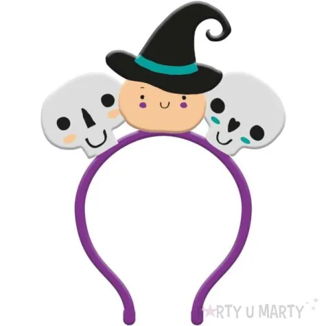 opaska party czarownica i czaszki halloween folat