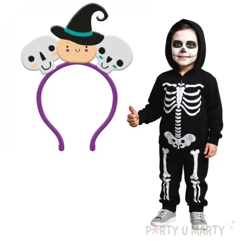 opaska party czarownica i czaszki halloween folat