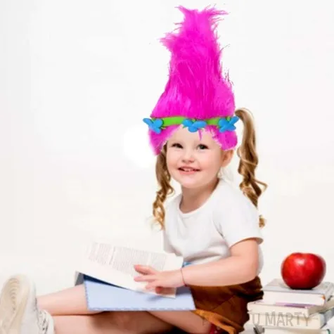 opaska party diadem troll rozowa funny fashion