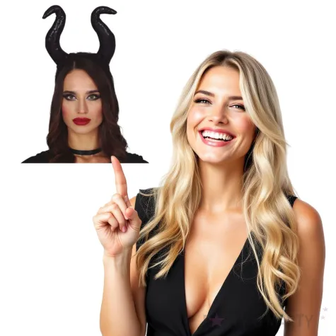 opaska party duze rogi diablicy czarna guirca