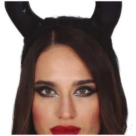 opaska party duze rogi diablicy czarna guirca