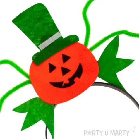 opaska party dynia w kapeluszu pomaranczowy zielony partytino