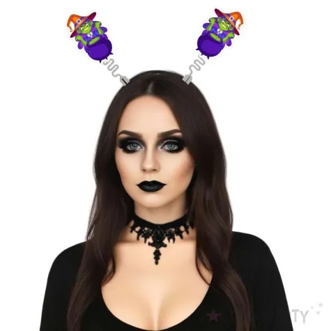 opaska party halloween wiedzma przy kotle
