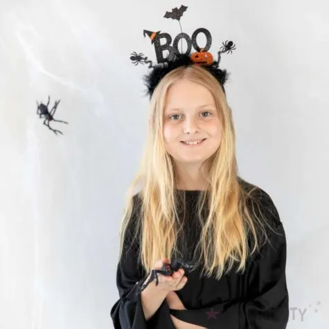 opaska party halloweenowe boo czarna partypal