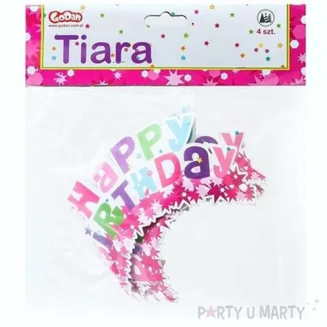 opaska party happy birthday 4 szt