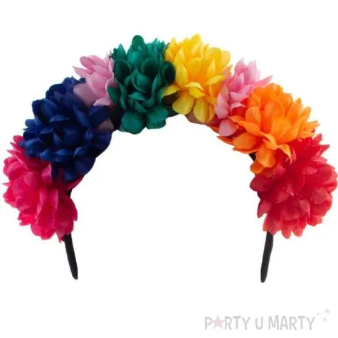 opaska party hawajskie kwiaty kolorowa funny fashion