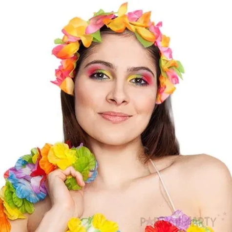 opaska party hawajskie kwiaty mix godan