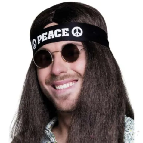 opaska party hipis z pacyfkami wiazana czarny boland