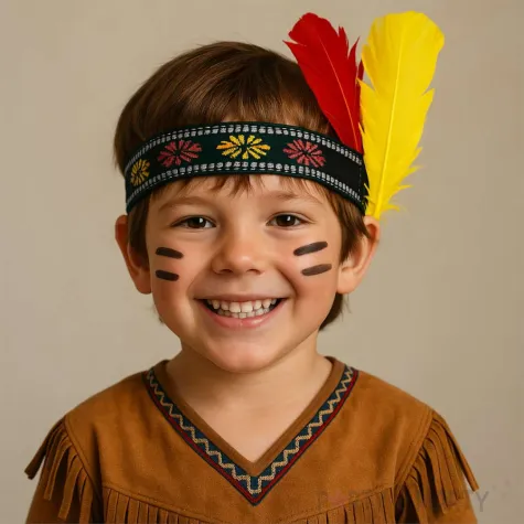 opaska party indianka z piorami elastyczna mix party tino