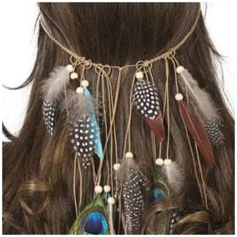 opaska party indianskie piora kolorowa funny fashion