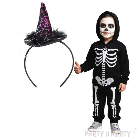 opaska party kapelusik czarownicy czarno fioletowy arpex