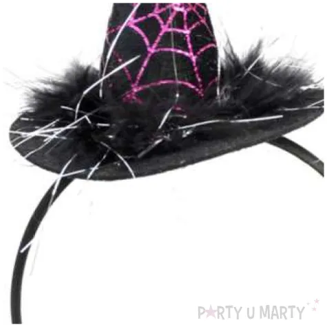 opaska party kapelusik czarownicy czarno fioletowy arpex