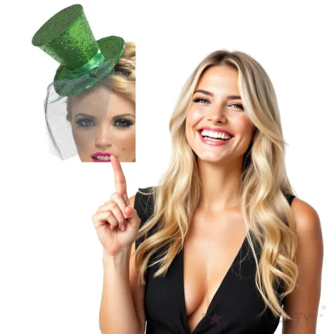 opaska party kapelusz fever zielona smiffys
