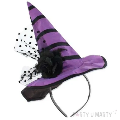 opaska party kapelusz roza fioletowa godan