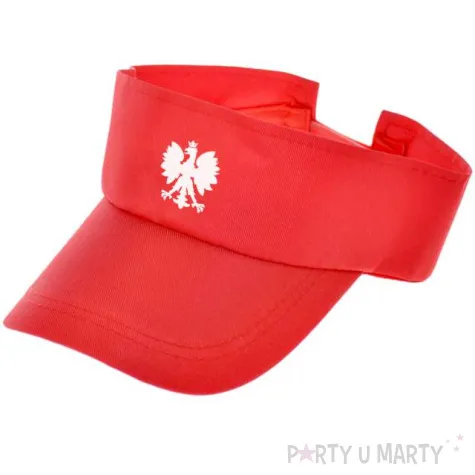 opaska party kibic z daszkiem czerwony arpex