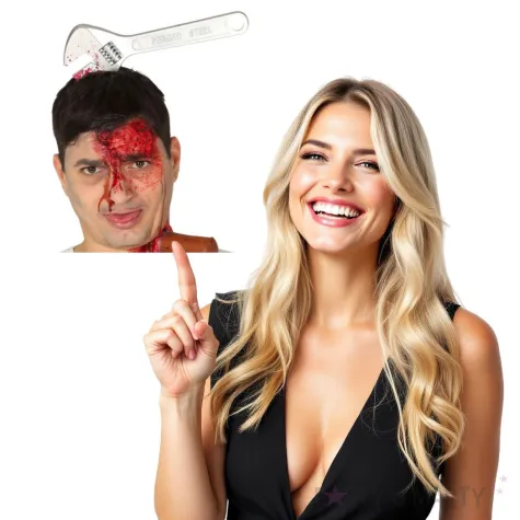 opaska party klucz wbity w glowe guirca