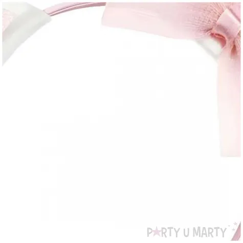 opaska party kocie uszy kokardka rozowy partydeco