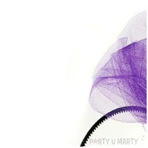opaska party kokarda tiulowa fioletowa