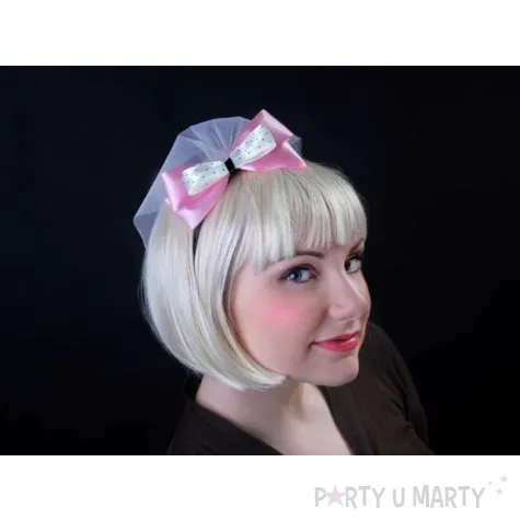 opaska party kokarda z welonem