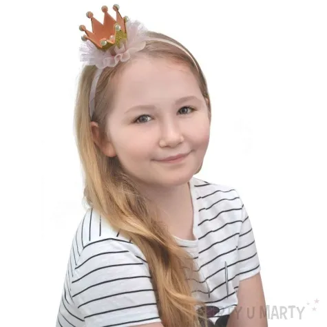 opaska party korona ksiezniczki rozowy arpex